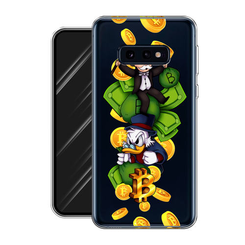 Силиконовый чехол на Samsung Galaxy S10E / Самсунг Галакси S10E Scrooge McDuck and Monopoly, прозрачный