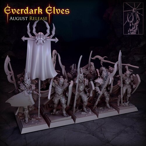 Warhammer Dark elves regiment/Полк темных эльфов