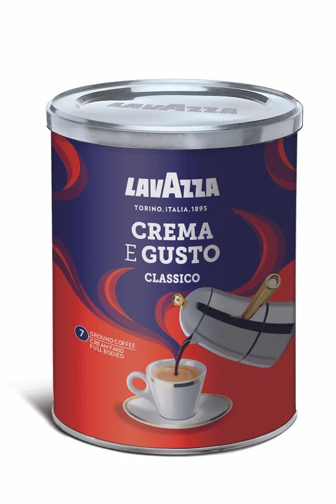 Кофе молотый Lavazza Crema e Gusto Classico ж/б, 250гр