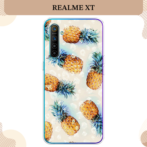 Силиконовый чехол Ананасы на Realme XT / Реалми XT силиконовый чехол на realme xt реалми xt белоснежный волк