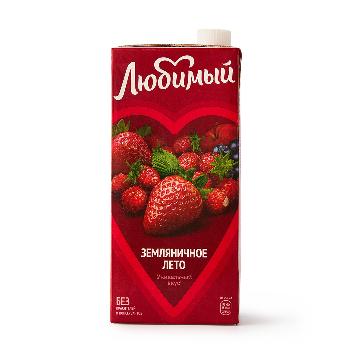 Напиток Любимый "Земляничное лето", нектар, клубника, 0,95 л