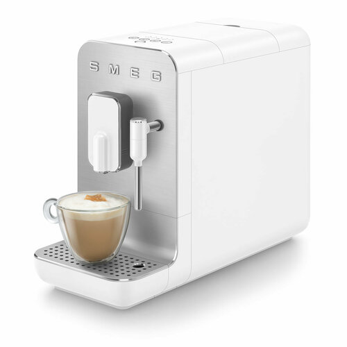 Автоматическая кофемашина SMEG BCC12WHMEU, матовый белый чистящая щетка для кофе эспрессо набор для чистки кофе зеркальная профессиональная щетка для чистки кофейных гримов