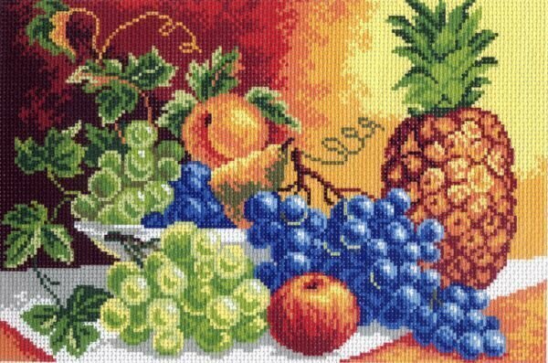 Канва с нанесенным рисунком Матренин Посад 0748 "Натюрморт с ананасом", для вышивания крестом