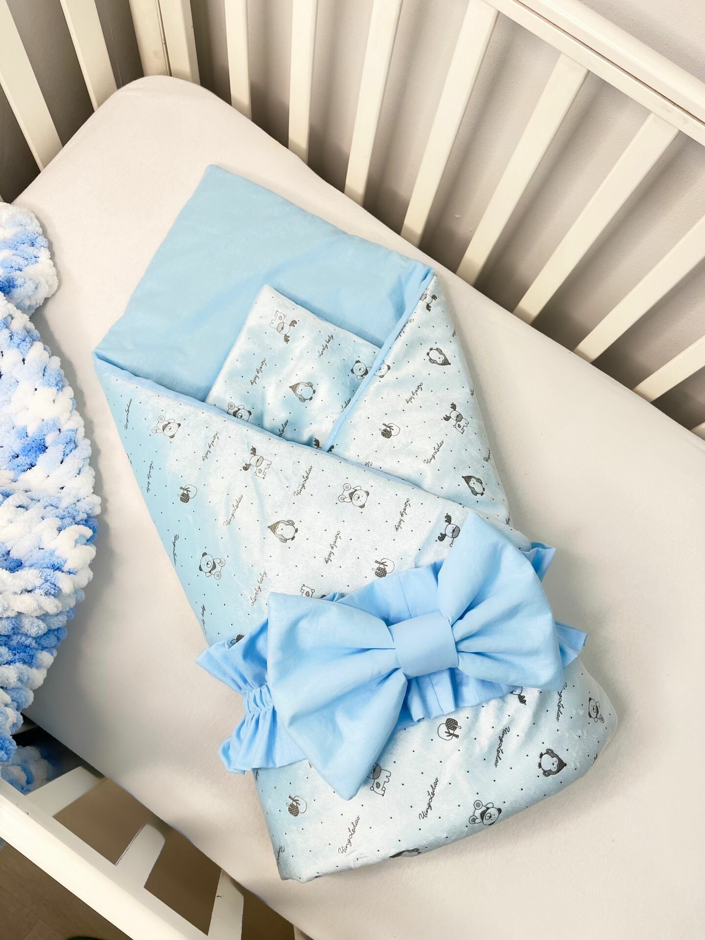 Конверт-одеяло на выписку, конверт для новорожденного