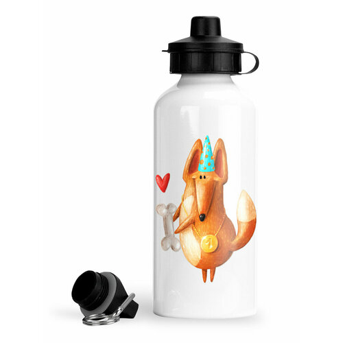 фото Спортивная бутылка для воды пластилин собачка медалист luzimuzi