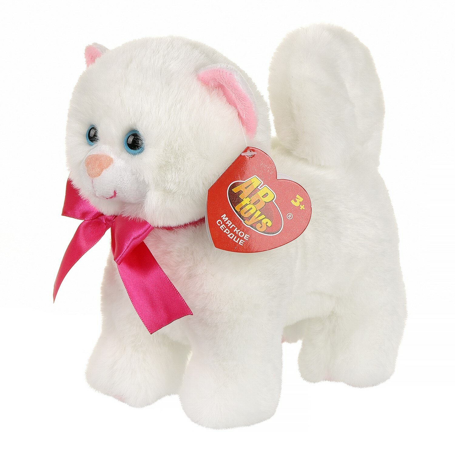 Игрушка мягкая ABtoys кошечка беатрис белая 22 см - фото №1