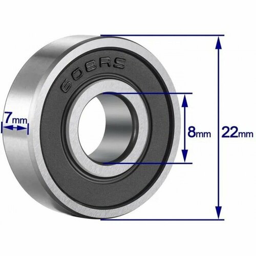 Подшипник 608 RS (8х22х7)