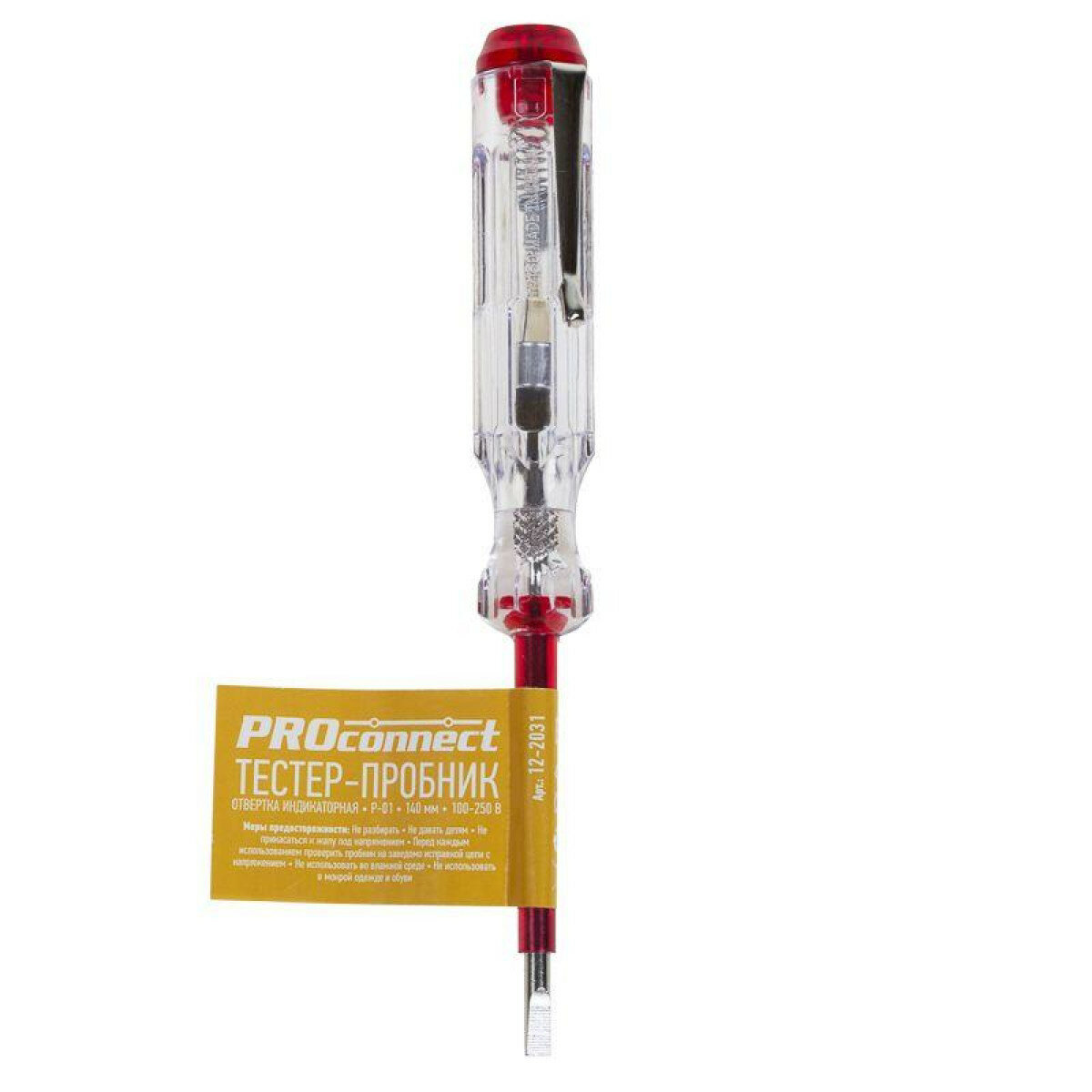 отвертка индикаторная proconnect p-01, 140мм, 12-2031 - фото №18