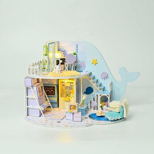 Конструктор с подсветкой Румбокс Know Me Уютная детская детская двухэтажная комната с китом - KMYU-2702