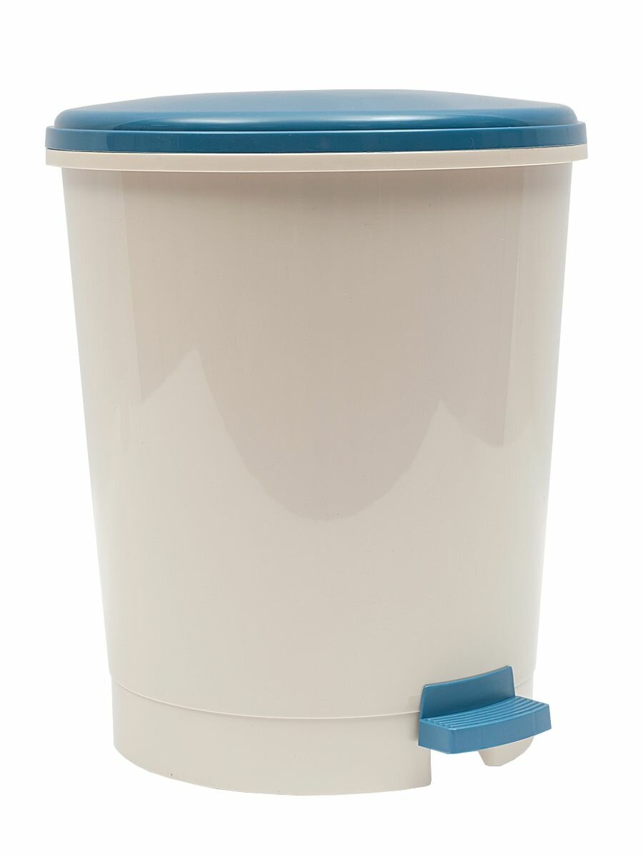 Ведро для мусора с педалью Альтернатива 12 л мусорное ведро с педалью контейнер для мусора с педалью мусорный контейнер бежево-голубой