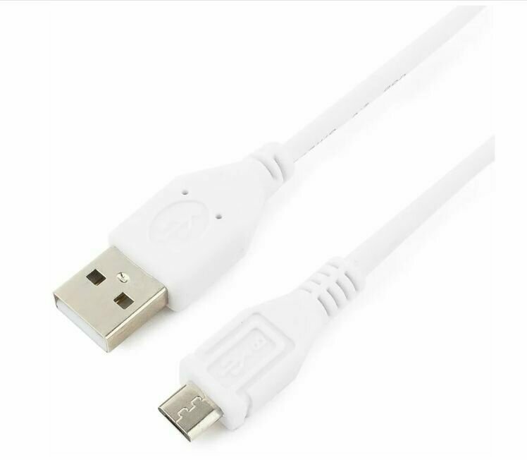 Кабель microUSB 1м Cablexpert CC-mUSB2-AMBM-1MW круглый белый - фото №18