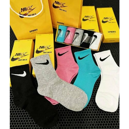 фото Носки , 5 пар, размер 37-41, серый, черный, белый без бренда