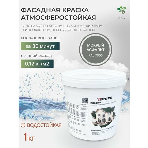 Краска фасадная Nordeo RAL 7005 1 кг