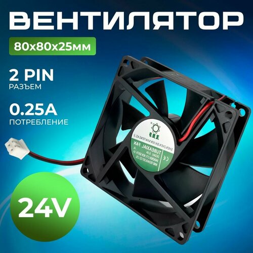 Вентилятор 8080мм 24V 750₽