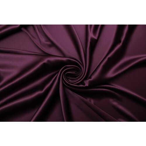 Ткань Шёлковый атлас-стрейч Maliparmi сливового цвета, 100 г/пм, ш136см, 0,5 м