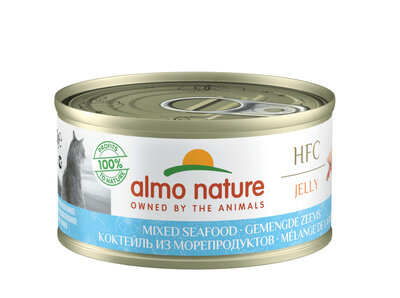 Almo Nature Консервы для Кошек с Морепродуктами 75% мяса (HFC - Jelly - Mixed Seafood) 70 гр 4 шт