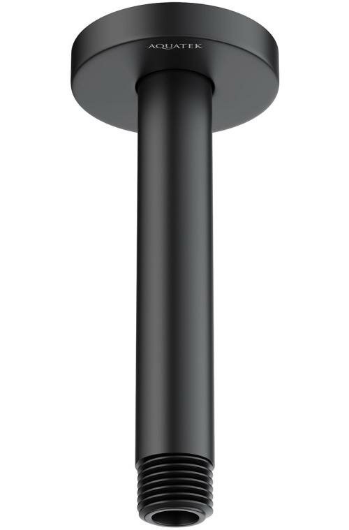 фото Держатель верхнего душа потолочный 150 мм AQUATEK, матовый черный AQ2171MB