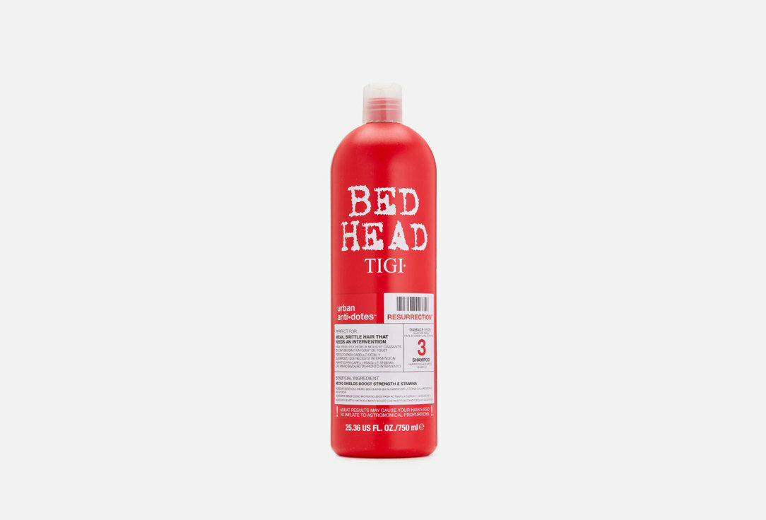 Шампунь для сильно поврежденных волос TIGI Bed Head Urban Anti+dotes Resurrection / объём 750 мл