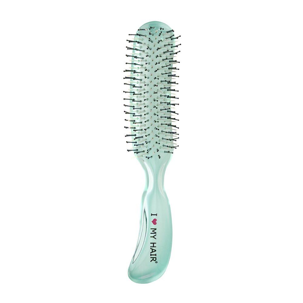 Щетка парикмахерская для волос Aqua Brush, зеленая прозрачная М