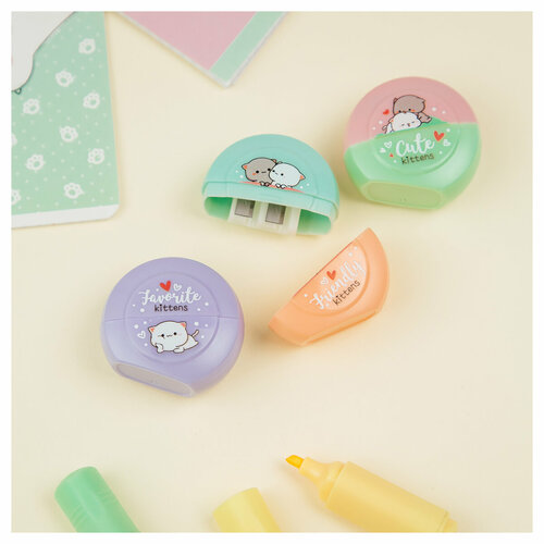 Комплект 18 шт, Точилка пластиковая MESHU 