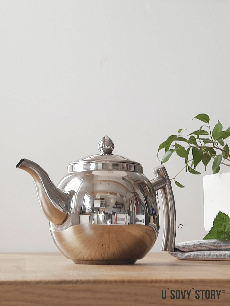 фото Чайник-кофейник 1050 мл заварочный для самовара металлический Вейсон с ситечком