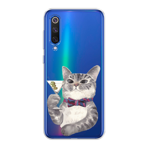 Силиконовый чехол на Xiaomi Mi9 SE / Сяоми Mi 9 SE Кот джентльмен, прозрачный