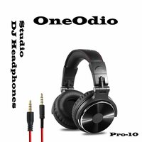 Студийные проводные DJ наушники OneOdio Studio Pro-10: 3,5 и 6,35 мм штекеры, мощные басы, стерео музыка, гарнитура, громкая связь с микрофоном чёрные