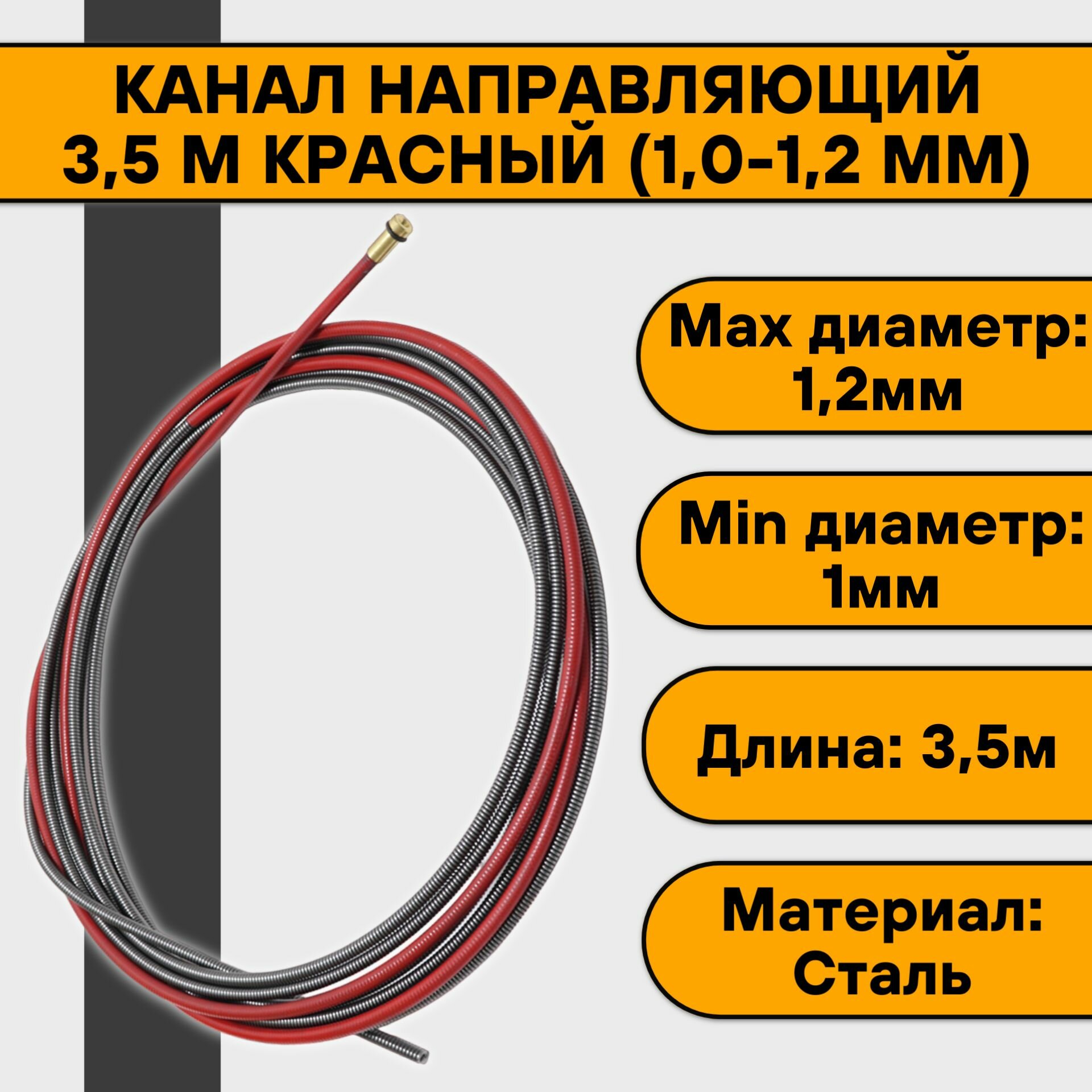 Канал направляющий 35 м красный 1012 мм