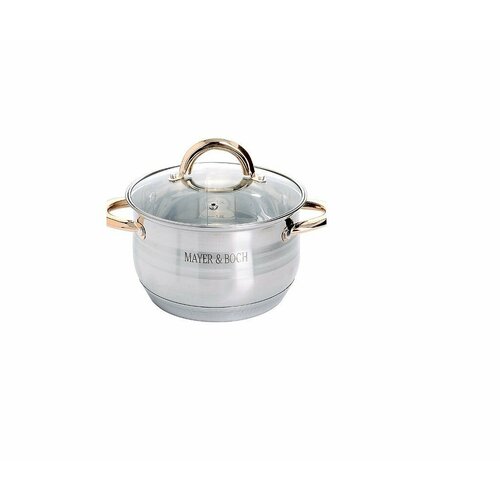 Кастрюля нержавейка 2 л дно 7- ми слойное 2976₽