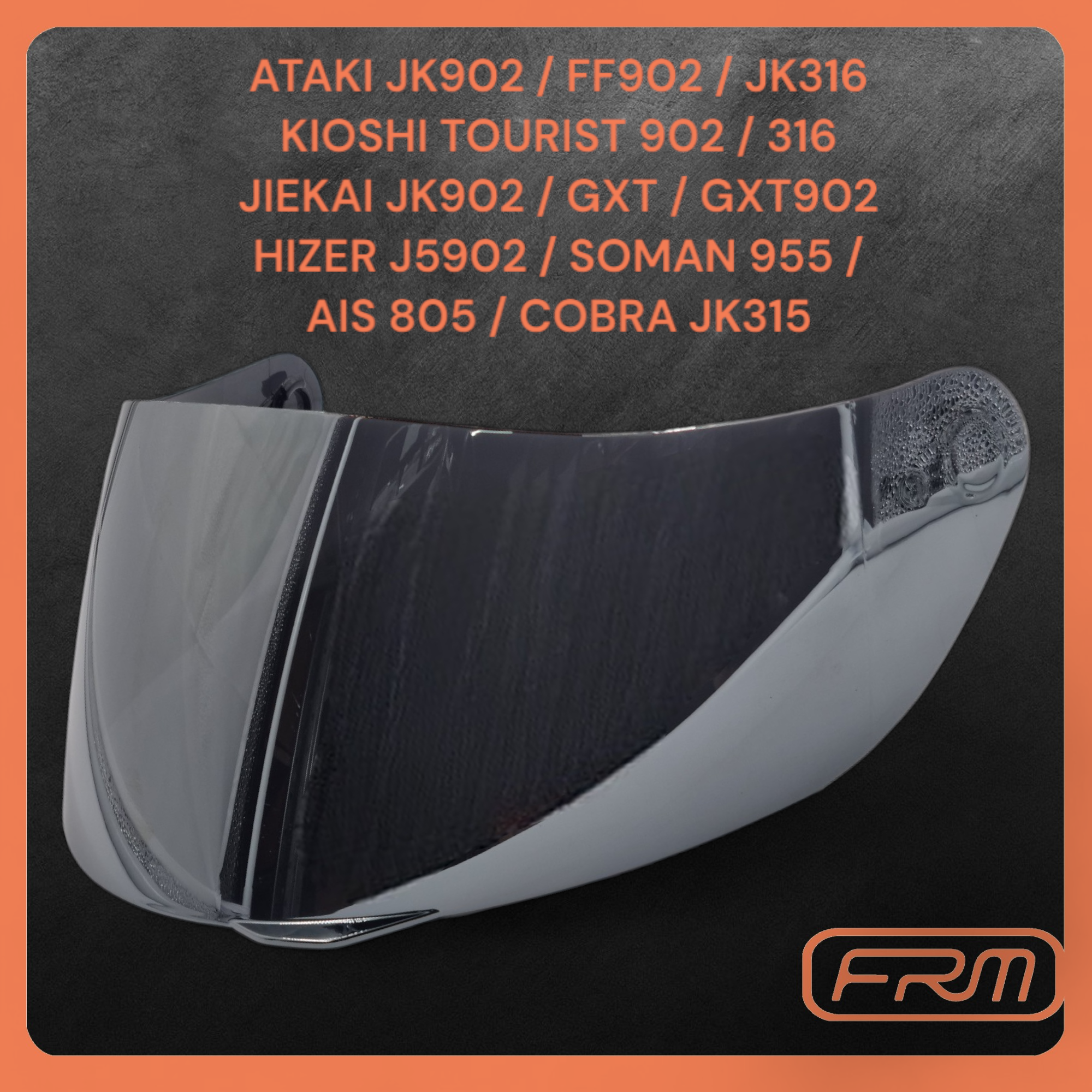 Визор для шлема мотоциклиста Ataki FF902 JK902 Jiekai JK-902 JK-316 GXT 902 316 Hizer J5902 Soman SM955 на мотоцикл скутер мопед, зеркальный