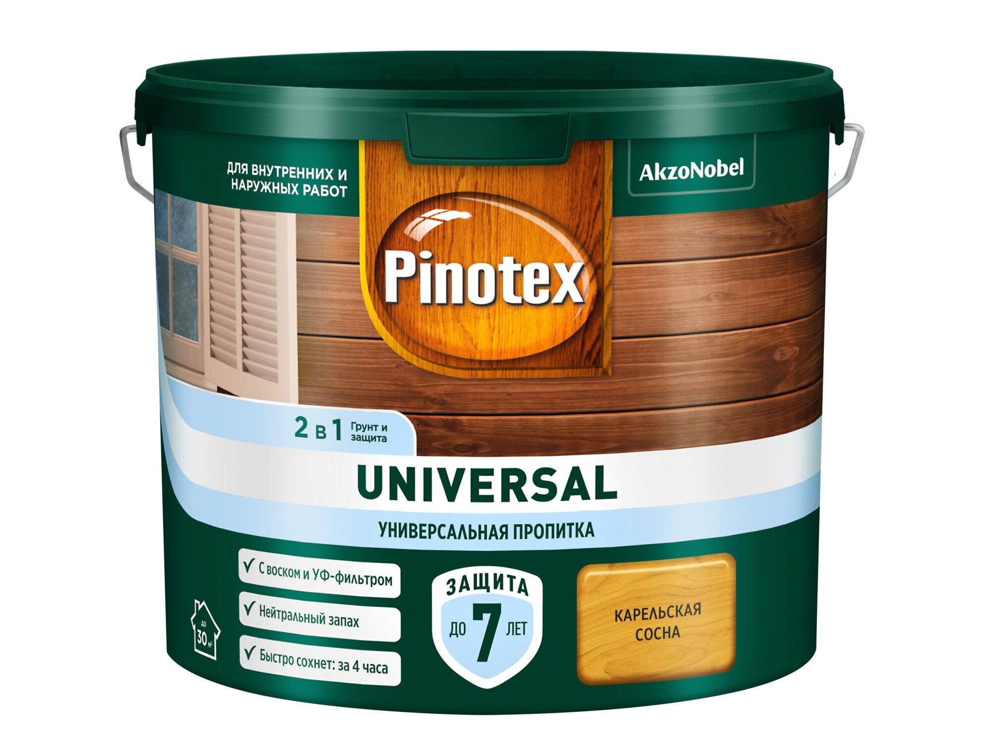 Пропитка 2 в 1 Pinotex UNIVERSAL карельская сосна 25 л 5620687