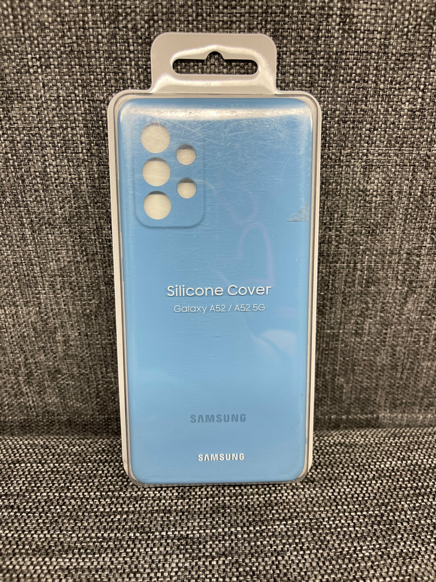 Чехол-накладка Silicone Cover для смартфонов SAMSUNG Galaxy A52 / A52 5G, EF-PA525TLEGRU, голубой