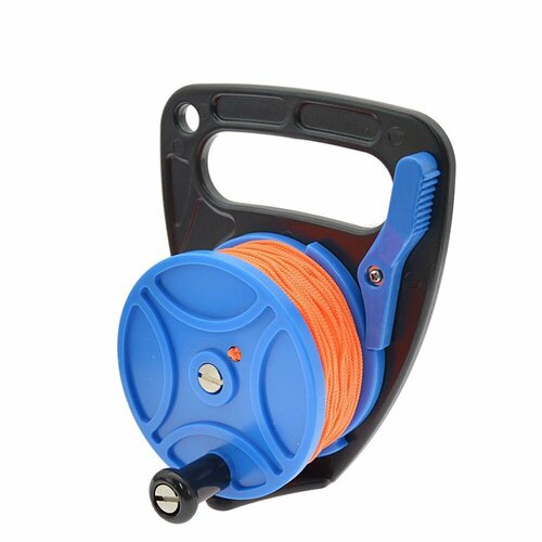 Катушка ходовая для дайвинга 83 метра с ручкой синяя