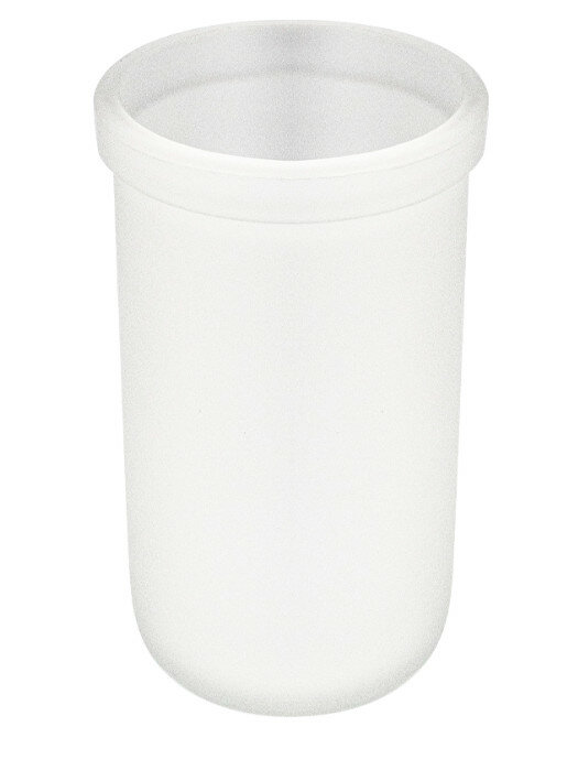 фото Стакан для ванной комнаты санакс 0107055 белый стеклянный без крепежа