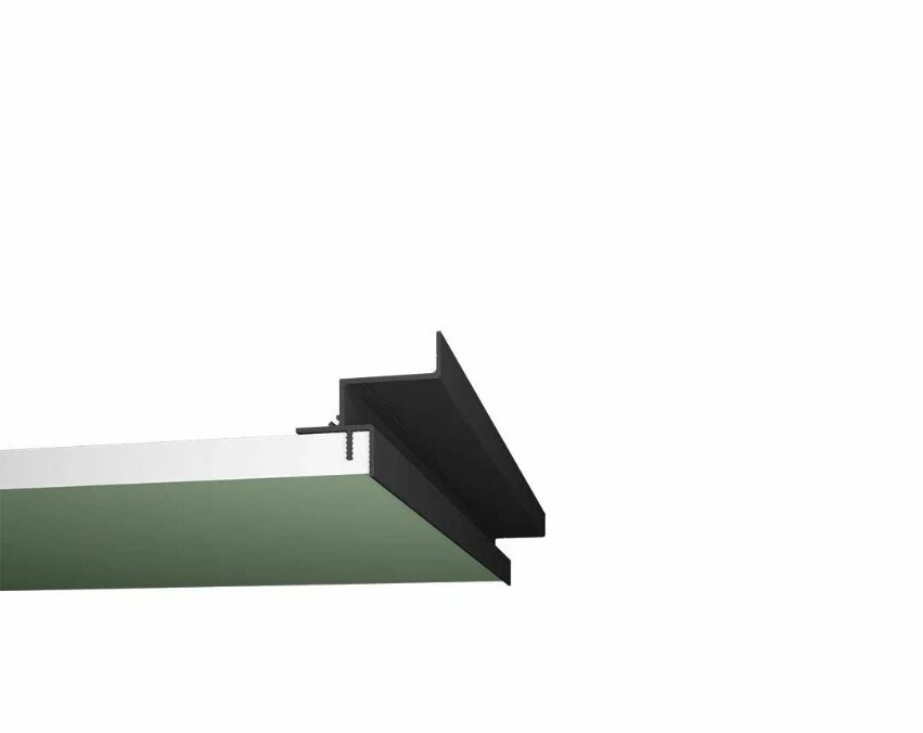 Теневой профиль для гипсокартона FerGipps БП 30, алюминий (1,3 мм), порошковая окраска, черная (RAL 9005)