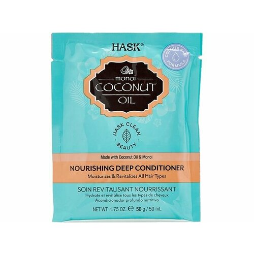 Питательный кондиционер с кокосовым маслом Hask Monoi Coconut Oil hask argan oil repairing deep conditioner packet