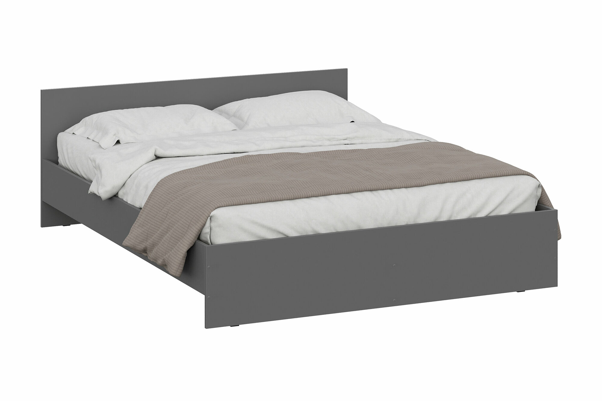 Кровать Нонтон Эккервуд 1.6 м графит серый 163.6x205.2x66 см
