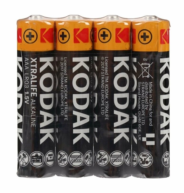 Батарейка АА, Kodak XTRALIFE LR6 Alkaline , пальчиковые/4 шт, Щелочные, 10 лет срок годности.