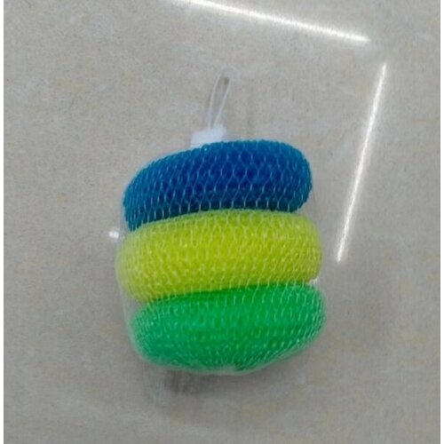 Губка для мытья посуды 3 шт пластик 170₽