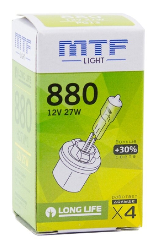 Галогенная лампа MTF light LONG LIFE x4+30% H27(880)