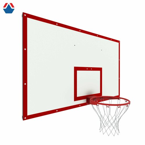 Щит баскетбольный игровой 1800х1050 фанера 18 на раме цвет разметки красный 22570₽