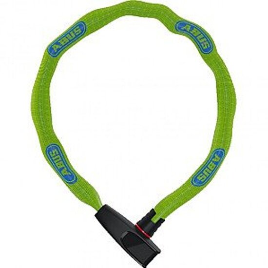 Замок велосипедный Abus 05-0090290 цепь 6мм, ключ, 6806K/85см NEON GN (square Chain) класс защиты 6/15 850гр зеленый