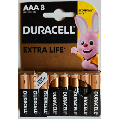 Батарейки DURACELL ААА (LR03) 8 штук батарейки duracell ааа lr03 12bl basic 12 шт