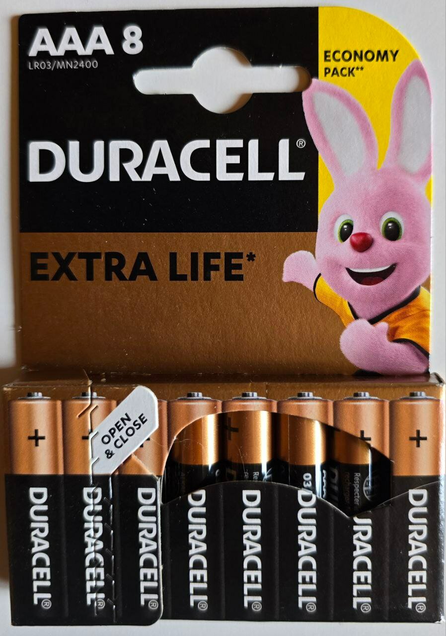 Батарейки DURACELL ААА (LR03) 8 штук