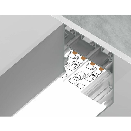 Алюминиевый профиль накладной/подвесной Profile System 42*45 для светодиодной ленты до 33,4мм Ambrella GP3050AL GP