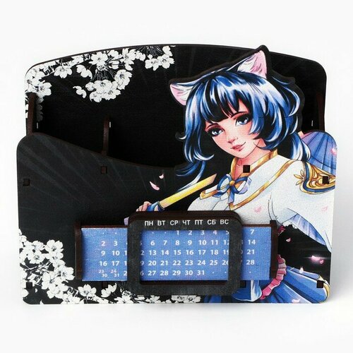 Органайзер для канцелярии с вечным календарём Аниме 15х14 см 817₽