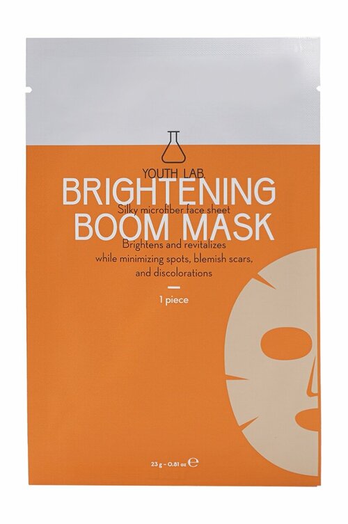 YOUTH LAB Brightening Boom Mask Маска для лица тканевая Сияние, 23 г