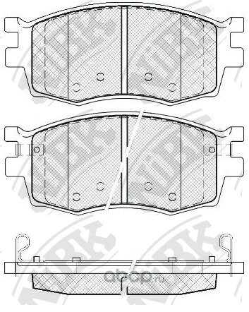 Колодки передние nibk pn0435