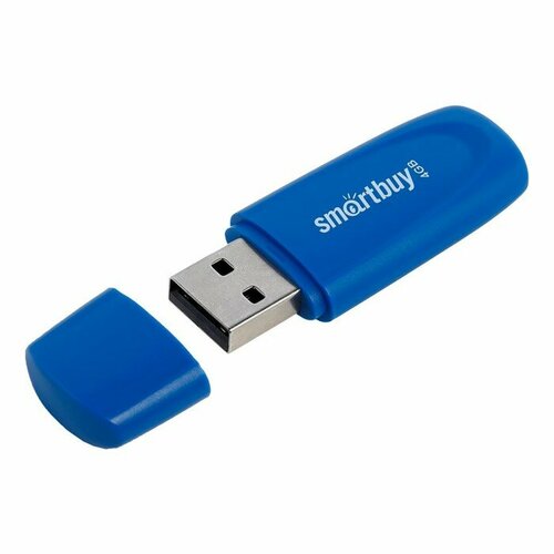 Флешка Smartbuy 4GB2SCB 4 Гб USB20 чт до 15 Мбс зап до 12 Мбс синяя 545₽