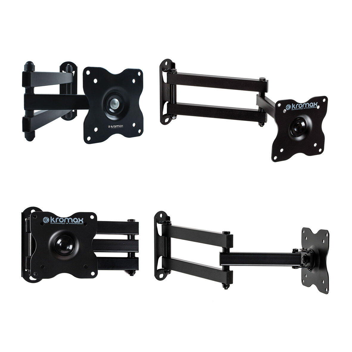 Kromax DIX-15 black кронштейн на стену для ТВ 15"-28" — фото 1